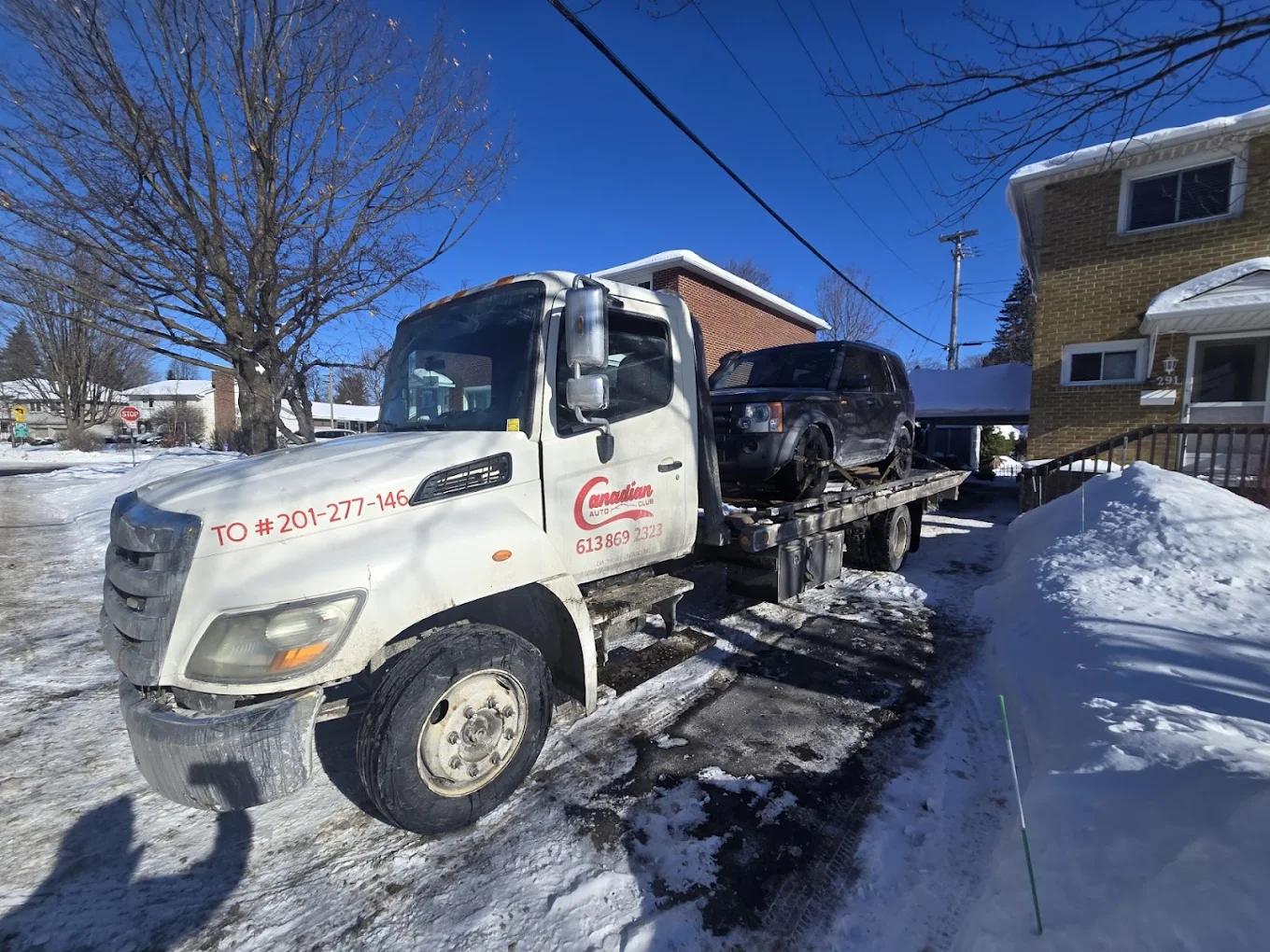 Accident and collision towing service by Canadian Towing Ottawa for damaged vehicle recovery