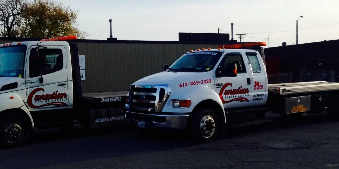 24/7 tow truck dispatch service by Canadian Towing Ottawa in downtown Ottawa